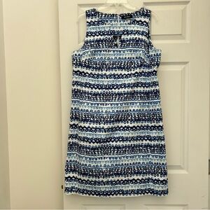 Nine West Blue Sheath Sleeveless Dress